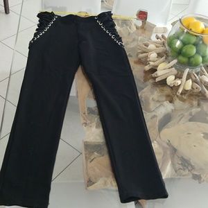 Black Tie Up Leggings